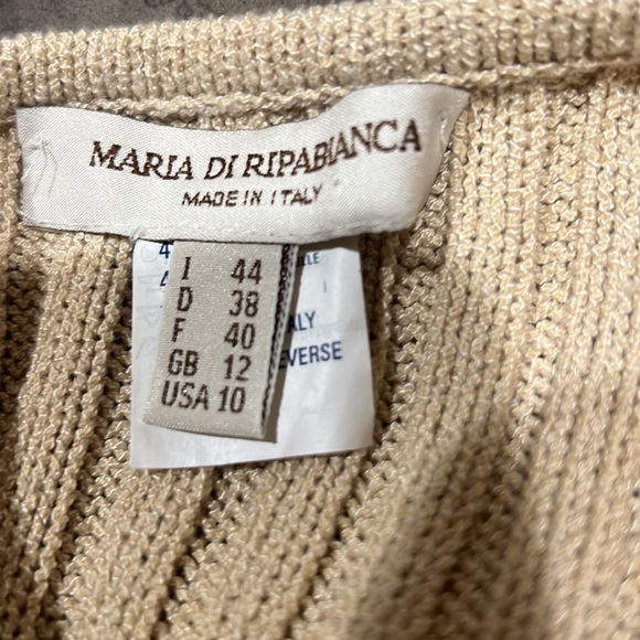 Maria de Ripabianca Creamy Oatmeal Open Back Sweater 8-10 - Picture 6 of 8
